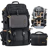 TARION 27L Extra Large Camera Backpack - 2 in 1 Professional Camera Bags for Photographers with 15.6" Laptop Compartment & Waterproof Raincover & Tripod Holder (PB01)