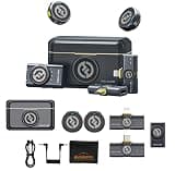 Hollyland Lark M2 Duo 2-Person Wireless Combo Microphone System (2.4 GHz, Shine Charcoal) for iPhone/Camera/Android/PC (2TX + 3RX + Charging Case)
