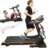 Ksports Foldable 16.5 in Wide Home Treadmill with Bluetooth Connectivity, Kinomap, Zwift & FitShow Fitness Tracking Apps, USB/AUX Ports, Auto Inclines and Speed Control