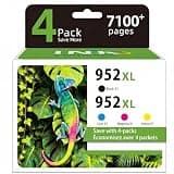 Vitranythria Crystal & Co. 4 Combo Pack (Black/Cyan/Magenta/Yellow) Ink Cartridges Replacement for HP 952