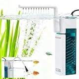 QiQiWader Small Aquarium Filter, Fish Tank Filter, Suitable for 3-10 Gallon Fish Tanks, 3W 80GPH with Two Modes Switching Function.