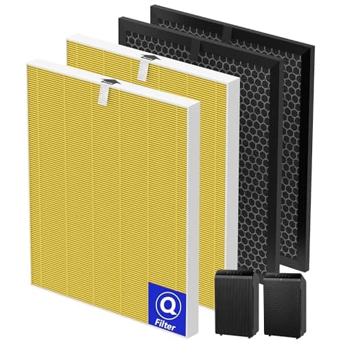 5510 5520 Air Filter Replacement for Winix 5510 5520 Plasmawave Air Purifier HEPA and Activated Carbon Filter Combo Q Filter Pet Care HEPA for Dust Pollen Smoke Part# 1712-0123-00, 2 Set
