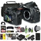 Nikon D750 FX-Format Digital SLR Camera + 2X EN-EL15C Battery + Memory Card Wallet + Extreme PRO 64GB Card + Card Reader + 12 Inch Flex Tripod + Photo Editing Software + Mic + More