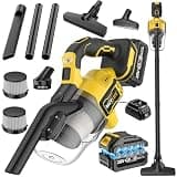 Cordless Vacuum Cleaner for Home, 1600Pa/400W Stick Vacuum with LED, Anti-Tangle, Powerful Suction Wireless Floor Vacuum, Lightweight Handheld Vacuum for Pet Hair, Hard Floor, Carpet, 1 Battery