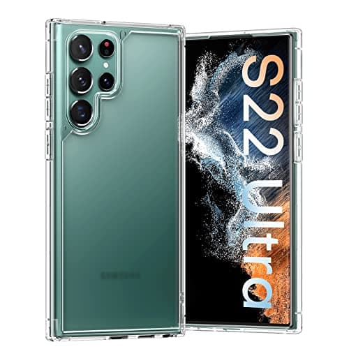 TOCOL for Samsung Galaxy S22 Ultra Case, Translucent Matte Hard Back [Military Grade Shockproof] [Anti-Scratch & Anti-Fingerprint] Slim Fit Protective Cover for Galaxy S22 Ultra Case 6.8'', Clear