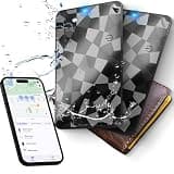 Wallet Tracker Card (iOS & Android) Ultra-Thin Bluetooth Smart Card Tracking Card Item Tracker Work with Apple Find My & Google Find Hub, IPX4 Rechargeable GPS Tracker for Wallet Passport 2Pack