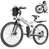 Vivi Electric Bike for Adults, 749W Peak Folding Electric Mountain Bike 26'' Commuter Ebike 20MPH Foldable Ebike Adult Electric Bicycles with Battery, Dual Shock Absorber, SGS Certified to UL2849