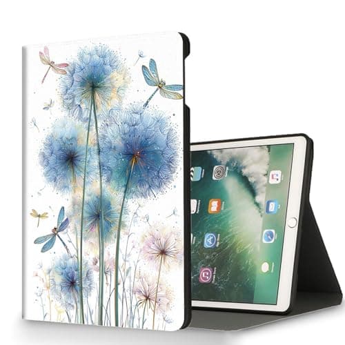 RUUHLJLET for Samsung Galaxy Tab A11 Plus/A11+ 5G 11 Inch 2025 Model X230/X236B Tablet Case,Auto Wake/Sleep,Adjustable Stand Protective Cover - Blue Dandelion Dragonfly