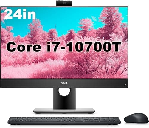 Dell OptiPlex 5490 All-in-One PC, Intel Core i7-10700T, 23.8in FHD (1920×1080) AIO Desktop Computer, 16GB RAM, 512GB SSD, Win 11 Pro (Renewed)