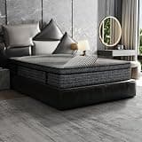 Hybrid Mattress, California King Mattress, Gel Memory Foam Mattress, 15 Inch Euro Top with Pocket Coils, Cooling Foam Layers and Reinforced Edge Support