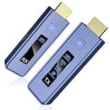 Visoud New Gen 5.8G+2.4G Wireless HDMI Transmitter Receiver, 4K Decoding & 1080P Ultra Clear Output, 110M Long Range Zero Latency AV Streaming, Plug and Play for Laptop TV Box Monitor Projector