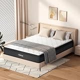 CHABATREE Queen Size 14 Inch Hybrid Mattress, Mattress in a Box with Individual Pocket Springs & High Density Foam, Medium Firm, Fiberglass Free, Lumbar Support & Pressure Relief,White