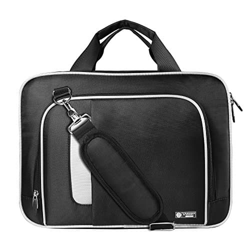 10 Inch Tablet Messenger Bag Briefcase Crossbody Shoulder Bag for Work Commute Office with Padded Compartment Front Pocket Fits 9.7 10 10.1 Inch Tablets - Black