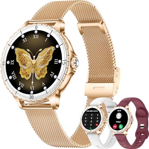 Betatree Round Women's Smartwatch, Heart Rate Monitor/Sleep Tracker, 100+ Sports Modes