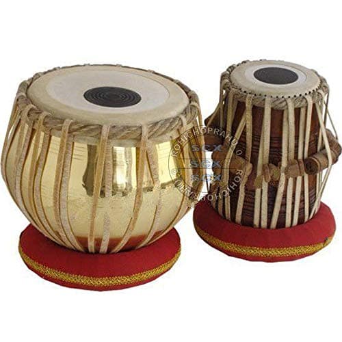 PROFESSIONAL TABLA DAGGA SET~BRASS DUGGA~WOOD~INDIAN DRUM BAG~HAMMER~KHITTI