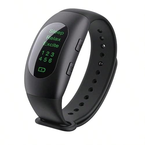 dgduoai Advanced Microcurrent Wristband Smart Watch Relieves Insomnia Anxiety Stress Help Sleep Relaxation Wearable Sleep Aid Smartwatch in Black (Black)