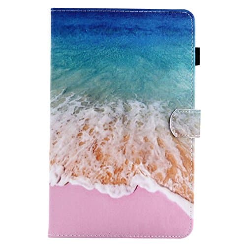 for Galaxy Tab A T580[Colorful PU DBAN] Fashion Cute Magnetic Snap Wallet Card Flip Synthetic Holster Leather Stand with TPU Case Cover -DBAN05