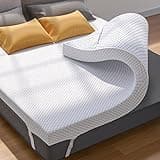 PERLECARE Queen Mattress Topper, 3 Inch Gel Memory Foam Mattress Topper for Pressure Relief, Premium Soft Cooling Sleep, Non-Slip Design with Removable & Washable Cover, Oeko-Tex Certified