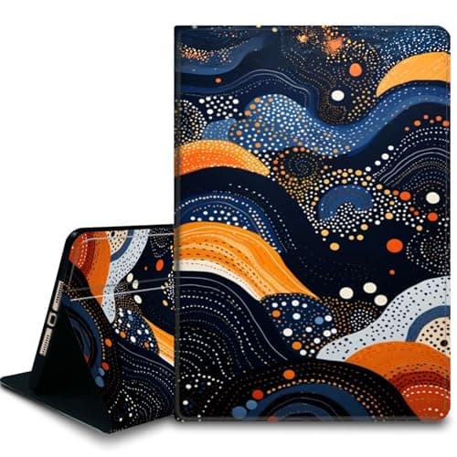 Bxgolkgd Tablet Case for iPad 5th Generation Case iPad Pro 11 inch (M4) 2024,Shockproof Stand Cover with Heat Dissipation,Auto Wake/Sleep Function,Abstract Vectors