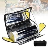 Portable Solar Oven BBQ Grill, 4.5l/1.2gal Large Capacity Solar Ov-en BBQ Cooker, So-lar Oven Sun Cooker Foldable Camping Stove Max Temp 288℃/550°F for Outdoor Camping Familiy Party