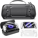 CYOYPPY Carrying Case for PlayStation Portal Remote Player - EVA Hard Case for PS5 Portal with Hard PC Clear Cover, 2 Screen Protector, 4 Thumb Grip Caps - PS5 Portal Console Accessoris Bundle