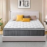 12 Inch Queen Mattress, Hybrid Queen Mattresses in a Box, Gel Memory Foam, Pocket Springs for Motion Isolation, Medium Firm Mattress,60"x80"x12"