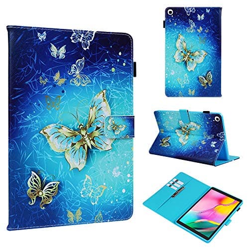 Hfly Compatible with Galaxy Tab A 10.1 2019 Case SM-T510/ T515, Book-Style PU Leather Cover Shockproof Flip Tablet Case for Samsung Galaxy Tab A 10.1 2019 Version [KSW]