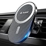 andobil Upgraded for Magsafe Car Mount Pro [Strongest Magnet, Big Phone Friendly] 360° Rotation Magnetic Phone Holder for Car Vent for iPhone 17 Pro Max 16/15/14/13/12 Samsung S26/S25 (Carbon Fiber)