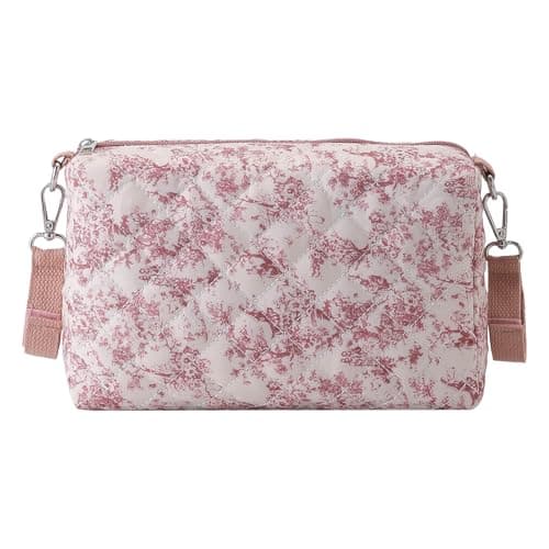 Floral Outdoor Diaper Bag Large Capacity Diaper Storage Bag Multifunctional Reusable Portable for Diapers Wipes Baby Essential (Red)