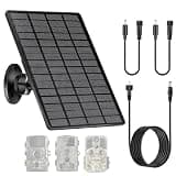 Solar Panel 6W for Trail Camera,Solar Kit Build-in 6000mAh Rechargeable Battery, Hunting Accessories for IP66 Waterproof, Solar Power for Trail Camera