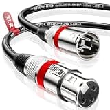 XLR Cables 3FT 6FT 10FT 15FT 25FT 50FT 100FT, Shielded Balanced Microphone Cable, All Copper Conductors Mic Cord for Studio Recording, Live Sound & Performance, Home Karaoke and Podcasting- 50ft