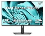 Dell Pro P Series P2426H 24" FHD IPS Monitor, 5ms Response Time, Swivel/Height/Pivot/Tilt, Anti-Glare, Flicker Free, VESA Mount (100 x 100mm), HDMI, DisplayPort, Dark Gray Color
