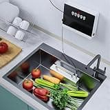 Electric Dishwasher, 380W Dishwasher in the Sink with Touch Control, Household Vegetable Washing Machine With Touch Control, All-Round Cleaning, Durable Materials,Restaurant/Catering Services