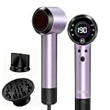 Ionic Hair Dryer with Auto-Adjusting,160000 RPM High-Speed Hair Dryer for Fast Drying, Hair Dryers for Women with Magnetic Diffuser,Professional Blow Dryer with 500M Plasma,Low Noise for Home,Travel