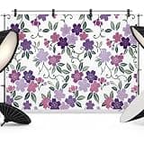 Purple Plum Blossoms Backdrop 7x5ft Vintage Farmhouse Flower Watercolor Photography Backdrop Photoshoot Background Tapestry Banner for Birthday Baby Shower Decoration Party Video Photo Studio Props