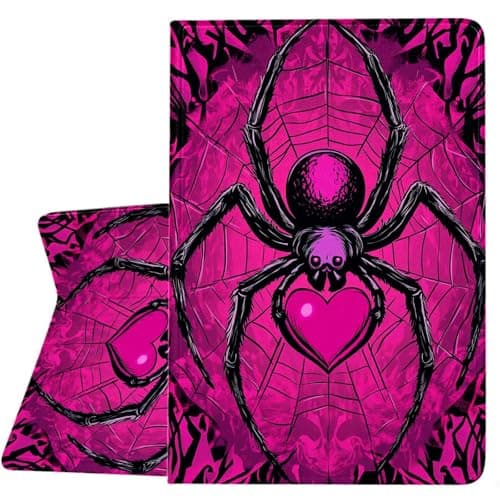 ZHJLZQAI Case for Samsung Galaxy Tab A7 Lite 8.7 Inch 2021 Model (SM-T220/T225/T227),Auto Wake/Sleep,Slim Adjustable Viewing Angle Stand.Pink Spider
