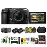 Nikon Z30 Lightweight Mirrorless Camera with 16-50mm Zoom Lens + ENEL25 Replacement Battery + Memory Card Wallet + Extreme PRO 64GB Card + Hand Strap + UV Lens Filter + Photo Editing Software + More