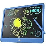 Kidopire LCD Writing Tablet for Kids, Large Screen 15-Inch Drawing Writing Tablet Doodle Board, Toddler Educational Toys Girls Boys 3-12+ Year Old Birthday Gift Office Road Trip Essentials, Navy