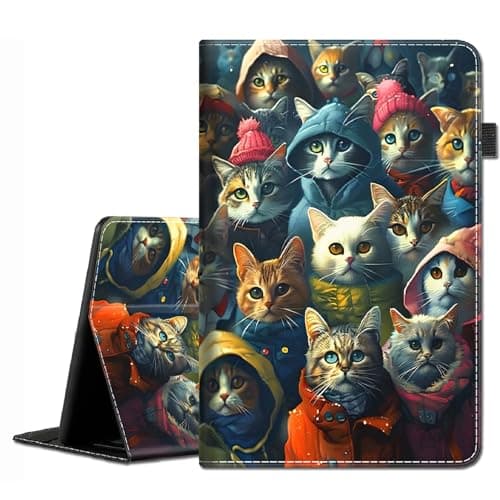 Case for Samsung Galaxy Tab S10 Plus 2024/ S9 Plus/ S9 FE Plus 5G 12.4 Inch 2023 - Slim Fit Standing Cover with Auto Sleep/Wake for Galaxy Tablet S10+ 12.4 Inch, Cat Family