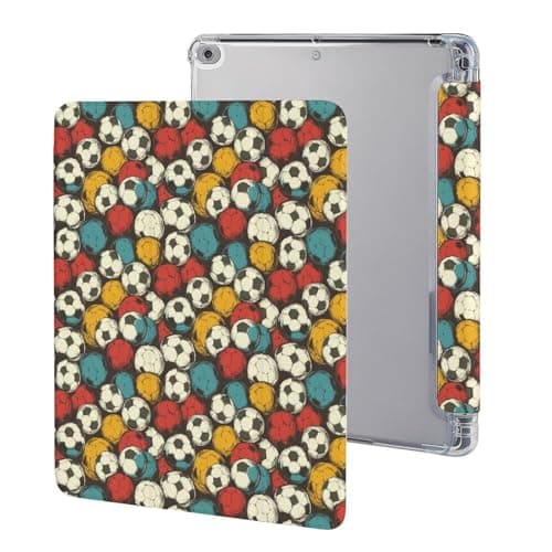 UQGXUQYB Soccer Colorful Case for Air 1/2(9.7In) iPad Pro/Air 3(10.5in) iPad 10th Gen