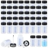 Lnrueg 60 Pcs 2 Oz Touch Up Paint Container - Empty Paint Touch Up Bottles with Brush, Safe Lids, and Mixing Balls for Fixing Car Scratches