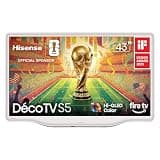 Hisense 43-Inch S5 DécoTV Series Hi-QLED 4K UHD Smart Fire TV (43S5QF, 2026 Model) – Versatile Fit, Hi‑QLED Color, Dolby Vision & Atmos, VRR Gaming, Stream Live TV Without Cable