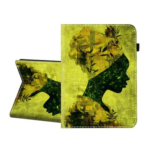 CICPLKSE Case for Samsung Galaxy Tab S10 Ultra /S9 Ultra /S8 Ultra 14.6” 2024/2023 /2022 SM-X920/X926B/X910/X900,Premium PU Leather Cover with Auto Sleep Wake,African Woman