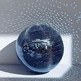 20" Disco Ball Large Mirror Ball Glass Tiles for Wedding DJ Stage Event Blue