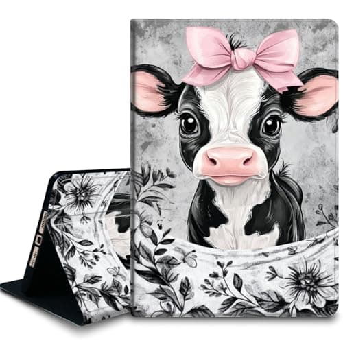Bxgolkgd Tablet Case for Samsung Galaxy Tab S6 Lite 10.4 Inch (2024/2022/2020),Shockproof Stand Cover with Heat Dissipation,Auto Wake/Sleep Function,Cute Cow