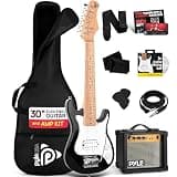 Pyle Kids Electric Guitar Starter Kit with Amplifier, 30” 6-String Mini Instrument with 10 Watt Amplifier and Complete Accessories for Travel Guitar, Practice or Performance, Beginner to Advanced