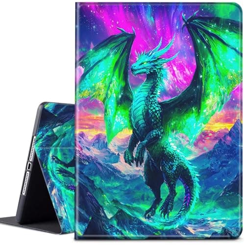 Case for Kindle Fire HD 8 & 8 Plus Tablet 14th/12th/10th Generation 2024/2022/2020 Release 8 inch Lightweight Protective PU Leather Smart Stand Cover with Auto Wake Sleep - Mountain Green Dragon