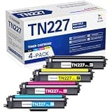 TN227 TN-227BK/C/M/Y High Yield Toner Cartridge 4 Pack Compatible TN227C TN227M TN227Y Replacement for Brother TN-227 HL-L3210CW HL-L3290CDW HL-L3230CDW HL-L3270CDW MFC-L3770CDW MFC-L3710CW Printer