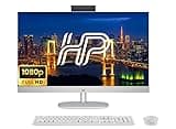 HP 27” FHD All-in-One Desktop PC, Intel 12-Core Ultra 7 Processor, Plus·ERA Customized 8GB/16GB/32GB/64GB RAM, 256GB/512GB/1TB/2TB SSD, Keyboard & Mouse, White