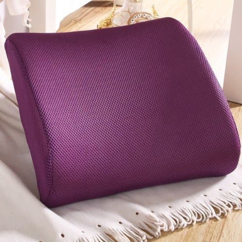 Jambo New Memory Foam Seat Chair Purple Lumbar Back Pain Support Cushion Pillow Pad For Car Sedan Office Home